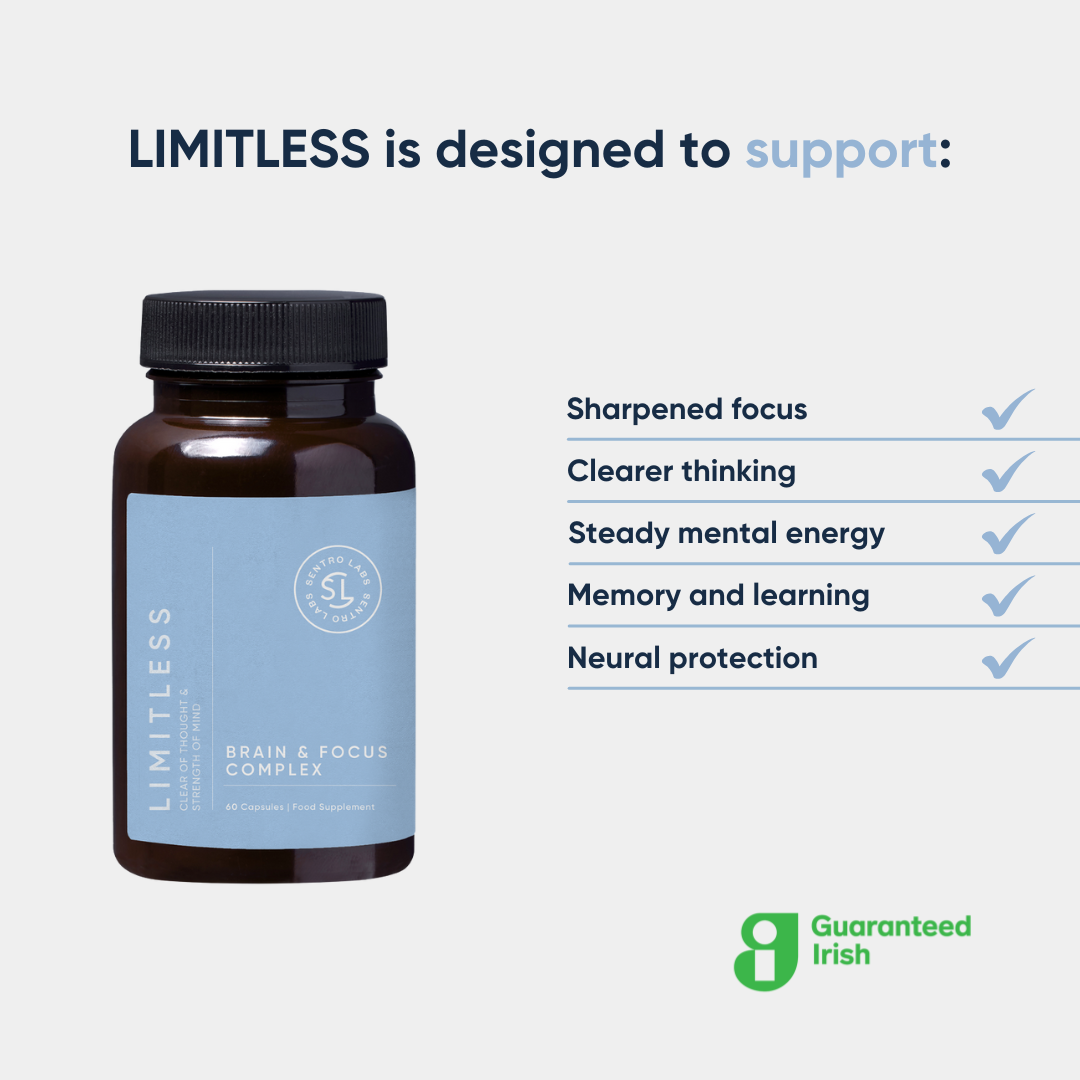 LIMITLESS Brain Health with Lion's Mane and Citicoline (60 Capsules)