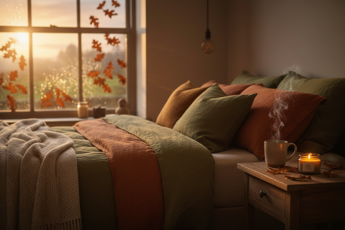 Woman lying awake at night in autumn — vitamin D deficiency and sleep disruption in Ireland