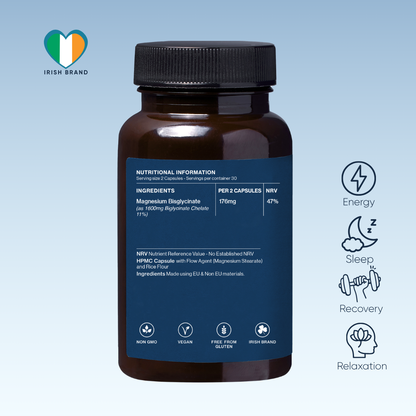 MAGNESIUM BISGLYCINATE - High Strength. Easily Absorbed (60 Capsules)